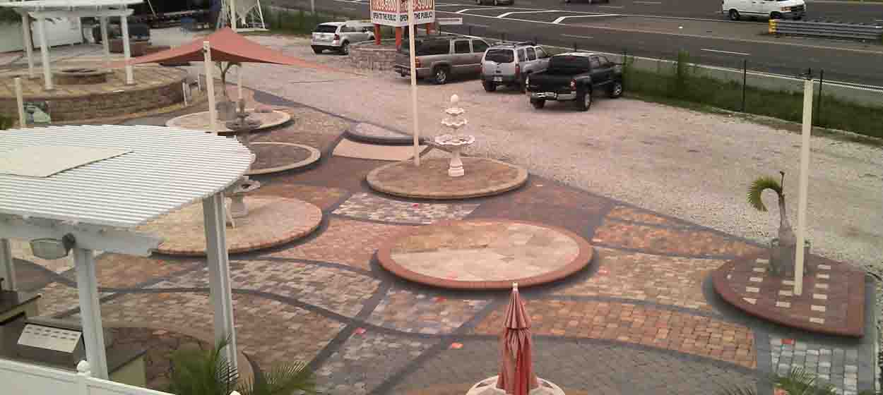 The Pavers Depot showroom display yard on 36th Street, Orlando